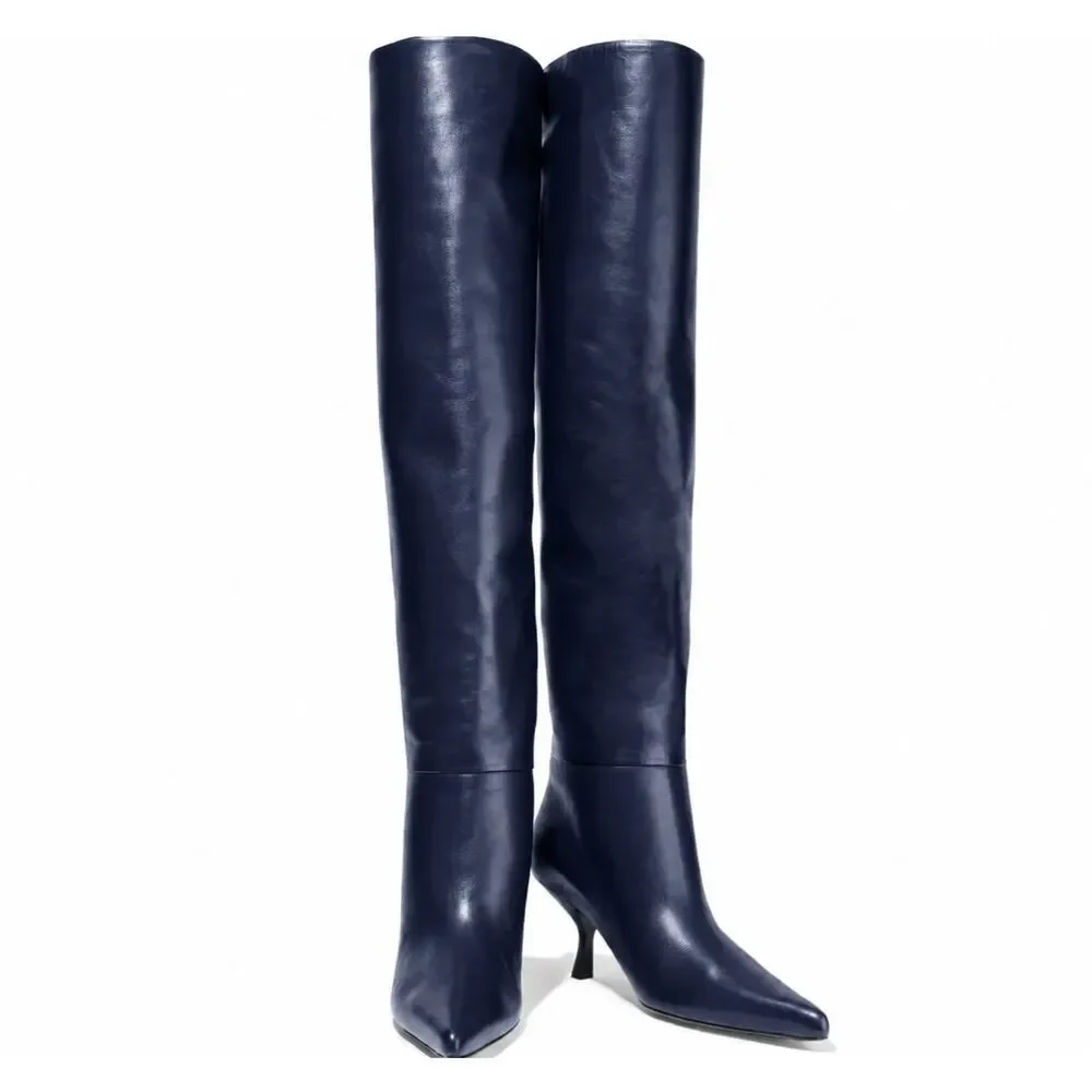 The Row Bourgeoise Boots 40.5 Navy